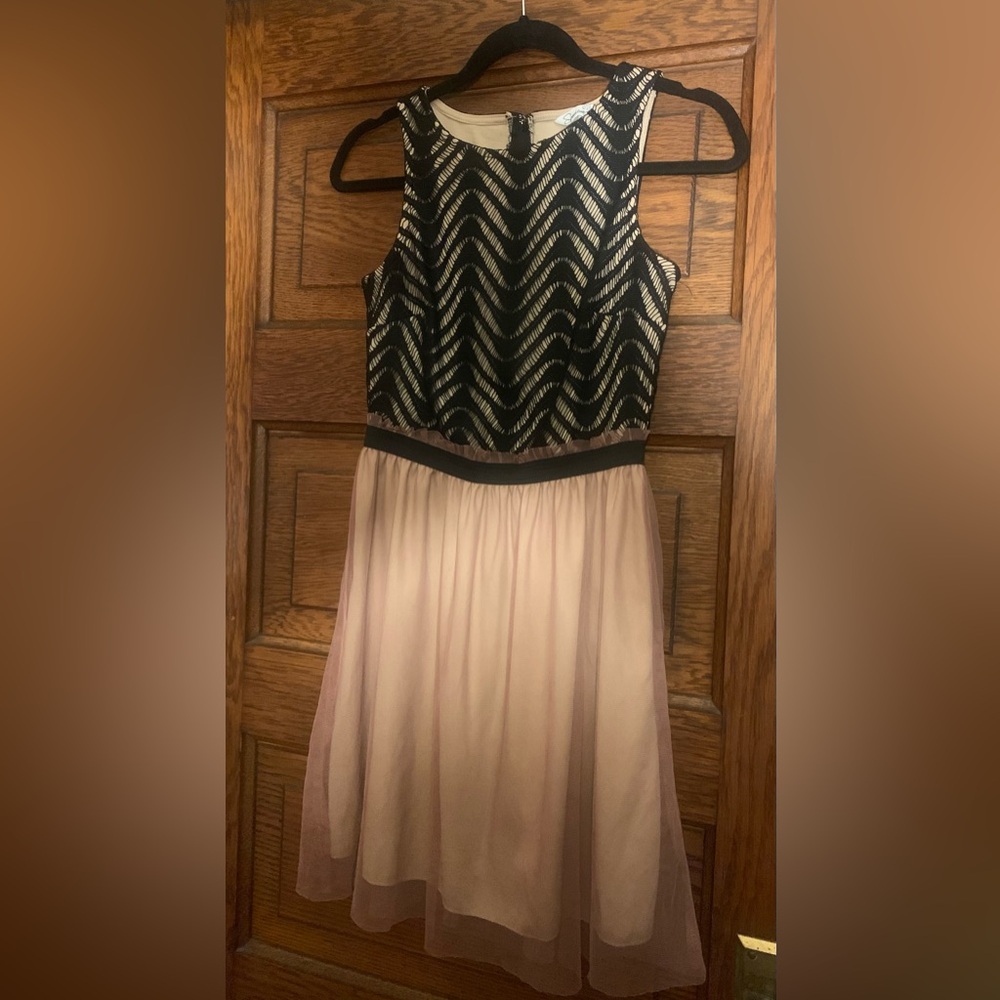 Speechless Black and Blush Skater Style Dress Size 5 Junior ~ Pretty!
